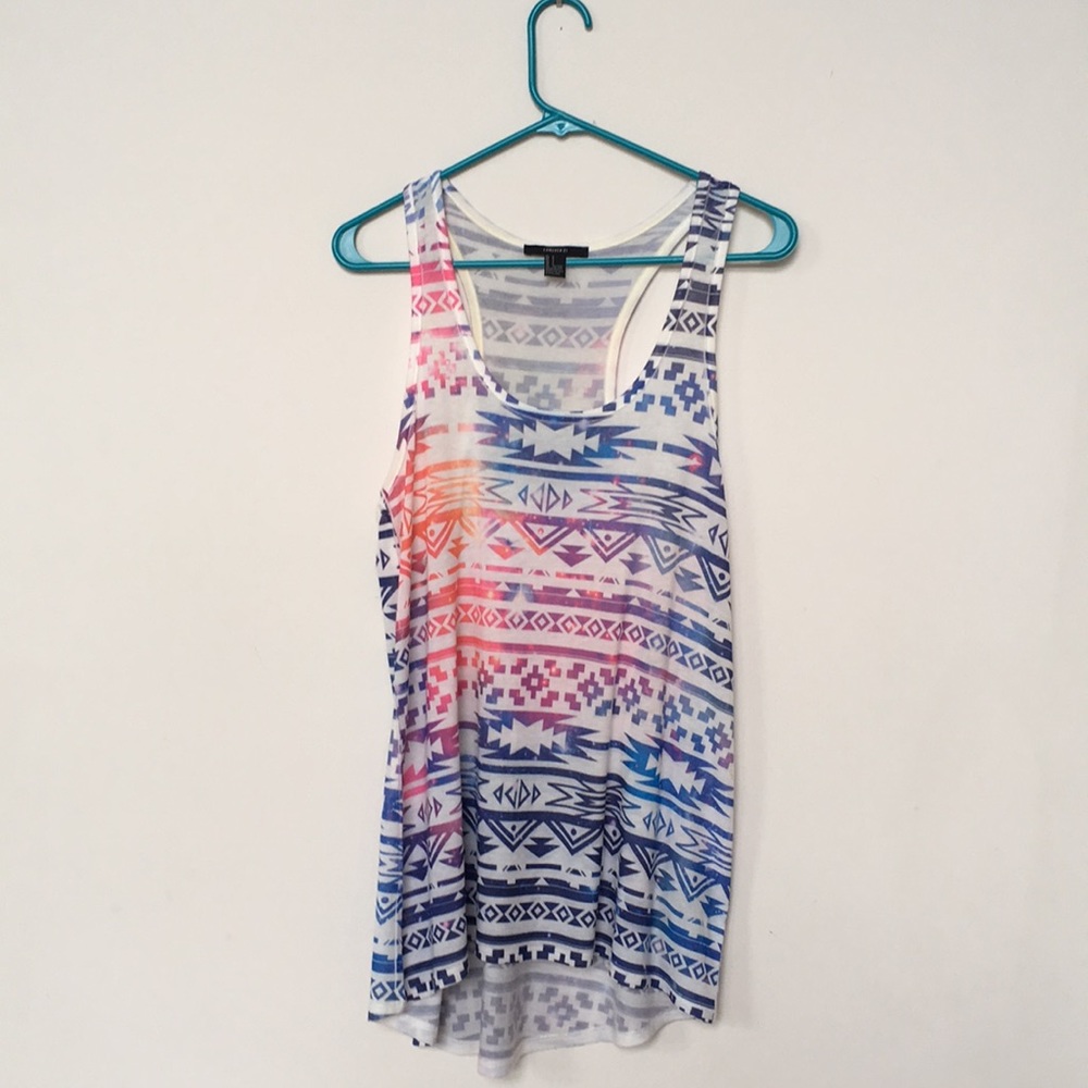 Galaxy Aztec Print Racerback Tank